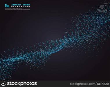 Abstract blue particle line technology data base system background. You can use for ad, poster, artwork, template design. illustration vector eps10