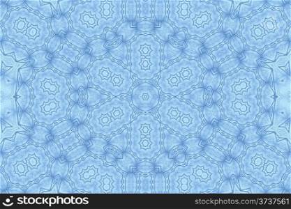Abstract blue pattern from foam on the glass