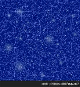 Abstract Blue Polygonal Background. Decorative Geometric Ornamental Pattern. Abstract Blue Polygonal Background
