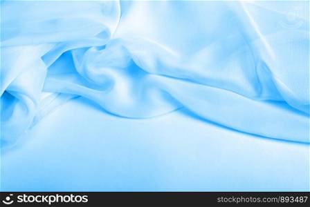 abstract blue silk fabric background