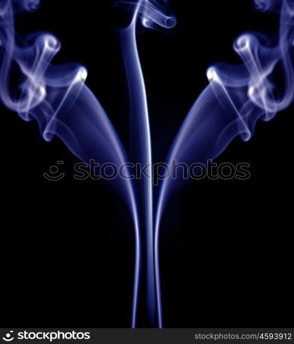 abstract blue smoke in a black background