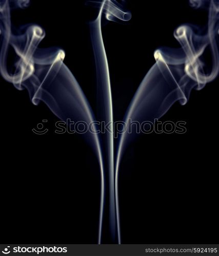 abstract blue smoke in a black background