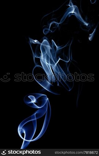 abstract blue smoke isolated
