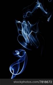 abstract blue smoke isolated