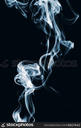abstract blue smoke on black background