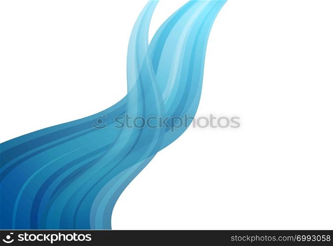 Abstract blue smooth curve lines wavy design