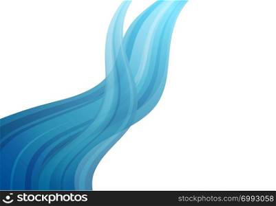 Abstract blue smooth curve lines wavy design