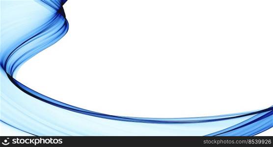 abstract blue smooth wavy flow lines background