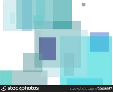 Abstract blue squares illustration background. Abstract minimalist blue illustration with squares useful as a background