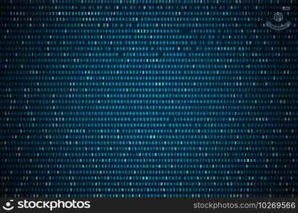 Abstract Blue Technology Background. Binary Computer Code. Programming / Coding / Hacker concept. Background Illustration.. Abstract Blue Technology Background