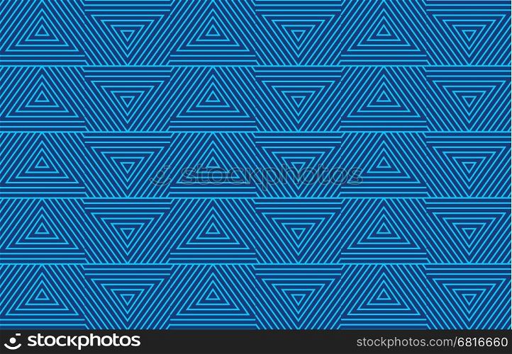 abstract blue triangle background wave seamless pattern