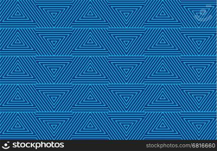abstract blue triangle background wave seamless pattern