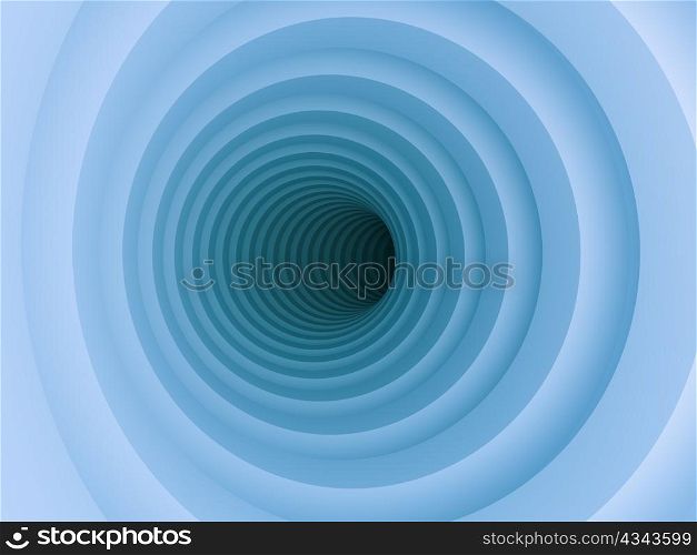 Abstract Blue Tunnel or Background