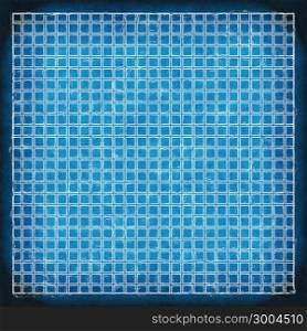Abstract blue vintage background with white cell pattern