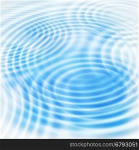 Abstract blue water background with round crossing ripples