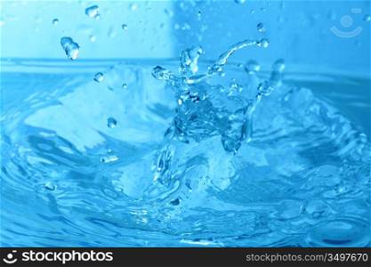 Abstract blue water splash