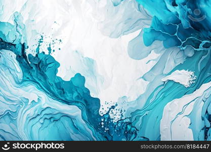 Abstract blue watercolor paint marble background , Ink colors are amazingly bright artwork watercolor , Generate Ai