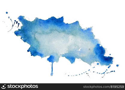 abstract blue watercolor texture stain background