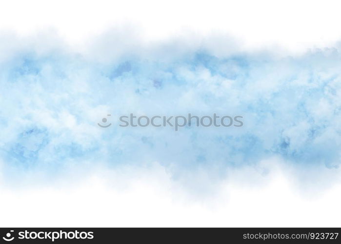 Abstract blue watercolor with cloud texture background