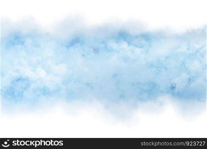 Abstract blue watercolor with cloud texture background