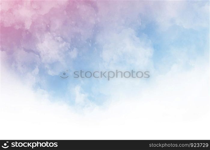Abstract blue watercolor with cloud texture background