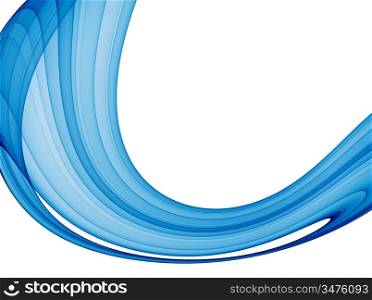 abstract blue wave - high quality rendered image