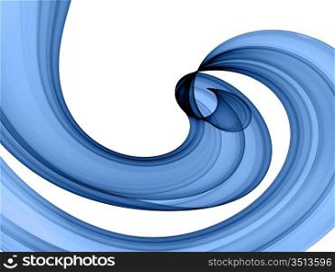 abstract blue wave over white background, hq render