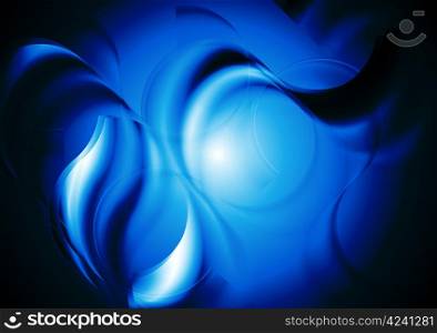 Abstract blue waves. Vector background eps 10