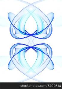 abstract blue wavy symmetrical pattern