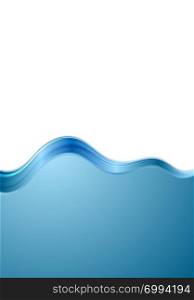 Abstract blue white wavy background. Contrast flyer smooth wave design. Abstract blue white wavy background