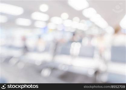 Abstract blur airport interior for background 