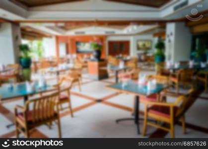 Abstract blur beautiful luxury restaurant interior for background