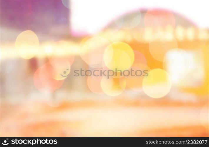 Abstract blur bokeh road in night time. Blurred abstract cityscape background.. Abstract blur bokeh night city