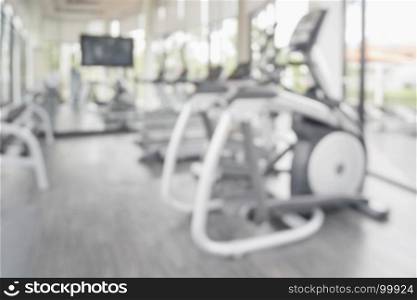 Abstract blur fitness and gym room interior- for background