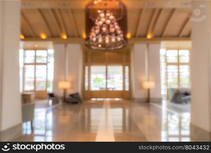 Abstract Blur hotel lobby background