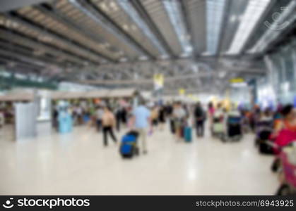 abstract blur in airport for background