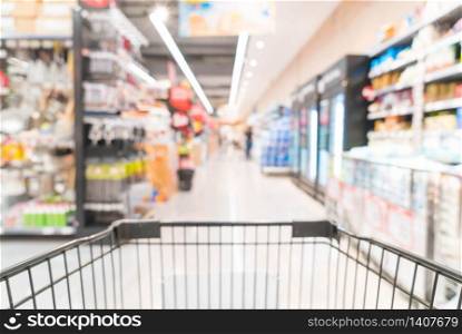 abstract blur in supermarket for background