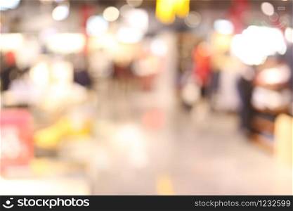Abstract blur interior background or defocused shopping mall of department store for design in your work backdrop concept.