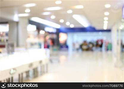 Abstract blur interior background or defocused shopping mall of department store for design in your work backdrop concept.