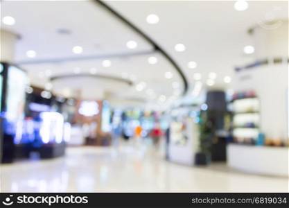 Abstract blur interior shopping mall for background
