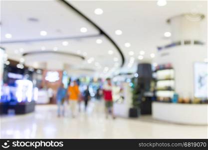Abstract blur interior shopping mall for background
