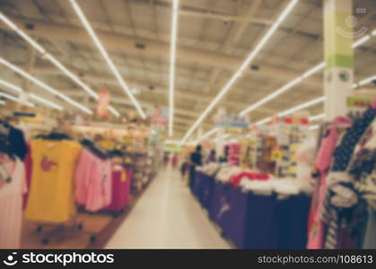 Abstract blur product in department for a background