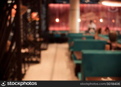 Abstract blur restaurant interior for background. Restaurant cafe interior abstract blurred abstract background