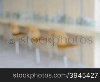 Abstract blur room interior background of reading area in public library