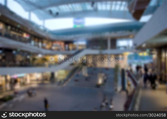 Abstract blur shopping mall and retail store. Use a background image of the product.