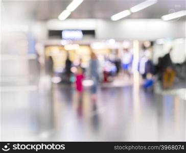 Abstract Blurred background : airport shopping area