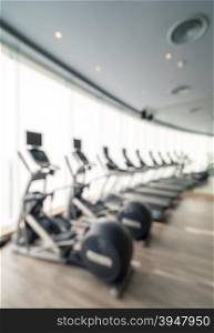 Abstract blurred background: fitness gym club