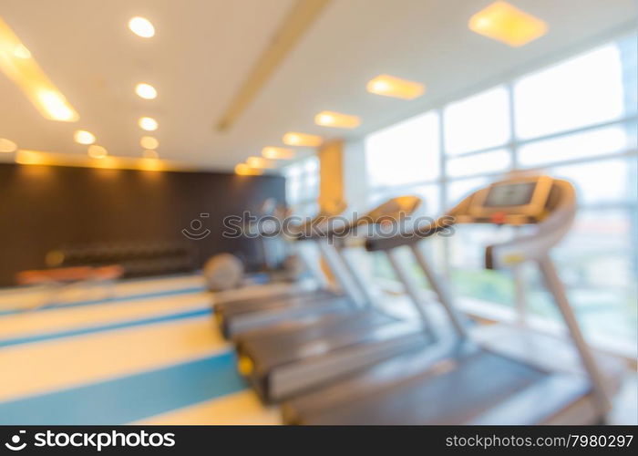 Abstract blurred background: fitness gym club