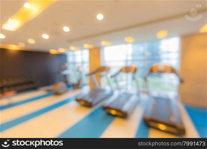 Abstract blurred background: fitness gym club