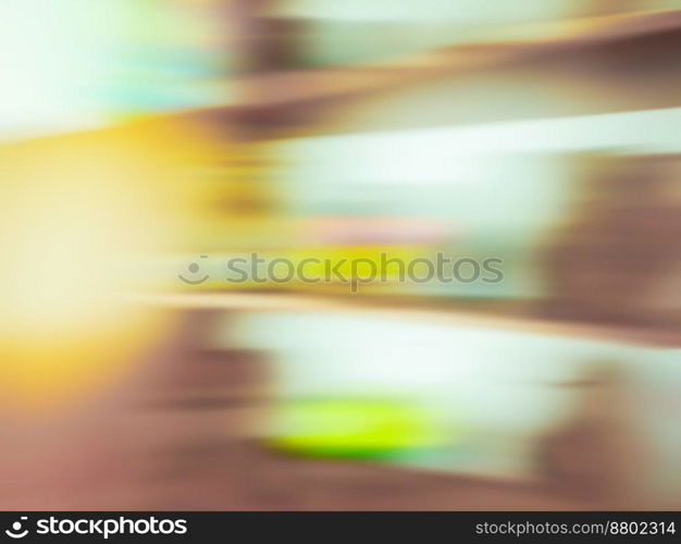 Abstract blurred background interior museum. Blurred focused abstract museum interior with bokeh.. Historical and science fair museums exhibits blurred bokeh background
